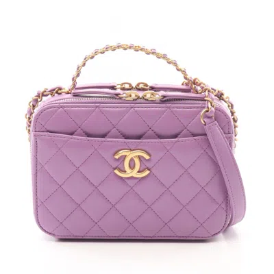 Pre-owned Chanel Leather Handbag () In Purple