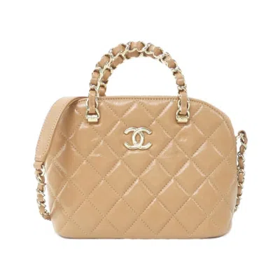 Pre-owned Chanel Leather Handbag () In Sand