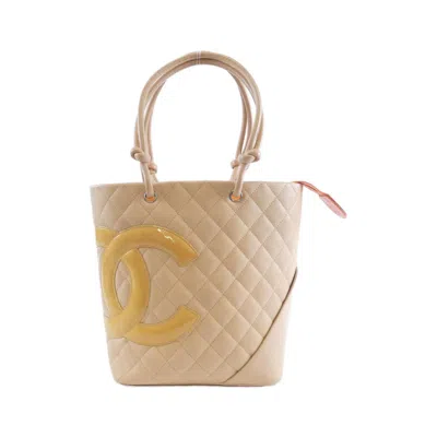 Pre-owned Chanel Leather Handbag () In Sand