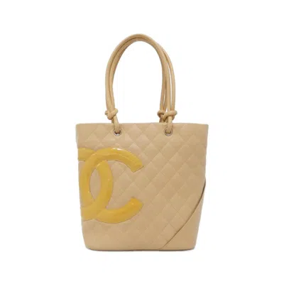 Pre-owned Chanel Leather Handbag () In Sand