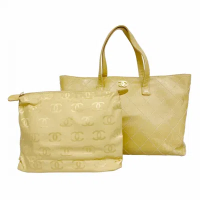 Pre-owned Chanel Leather Handbag () In Sand
