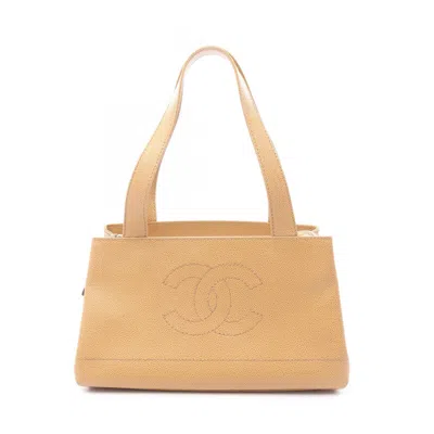 Pre-owned Chanel Leather Handbag () In Sand