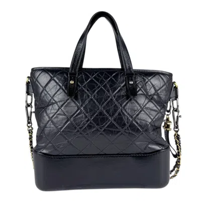 Pre-owned Chanel Leather Handbag Shoulder Bag () In Black
