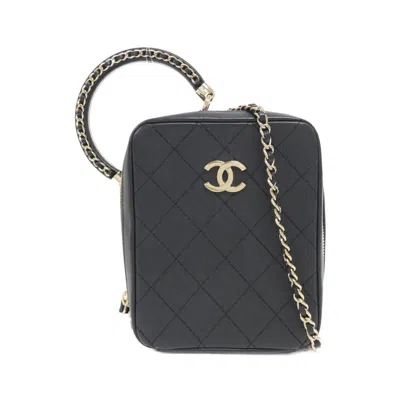 Pre-owned Chanel Leather Handbag Shoulder Bag () In Black