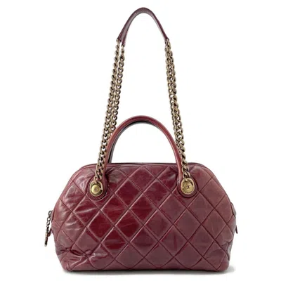 Pre-owned Chanel Leather Handbag Shoulder Bag () In Blue