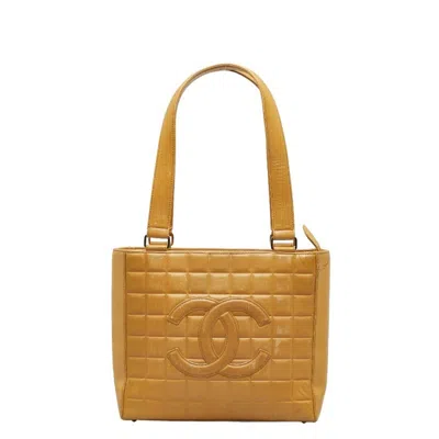 Pre-owned Chanel Leather Handbag Shoulder Bag Tote Bag () In Beige