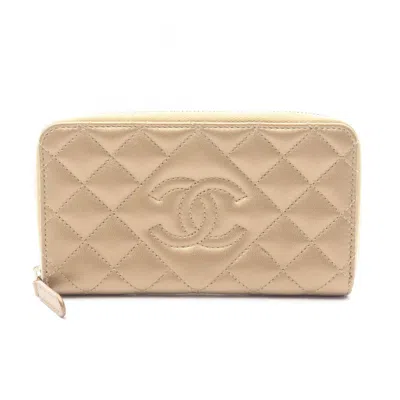 Pre-owned Chanel Leather Long Wallet (bi-fold) () In Multi