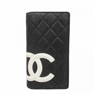 Pre-owned Chanel Leather Long Wallet (bi-fold) () In Multi