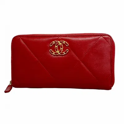 Pre-owned Chanel Leather Long Wallet (bi-fold) () In Multi