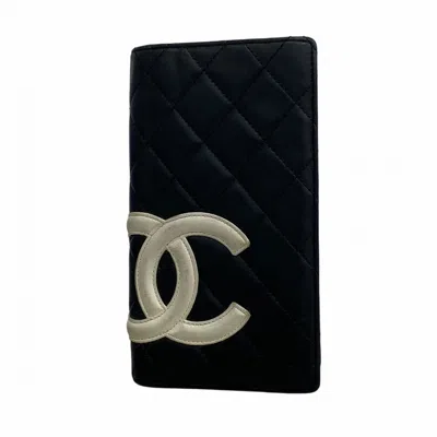 Pre-owned Chanel Leather Long Wallet (bi-fold) () In Multi