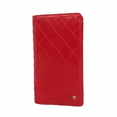 Pre-owned Chanel Leather Long Wallet (bi-fold) () In Multi
