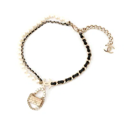 Pre-owned Chanel Leather Metal Necklace () In Multi