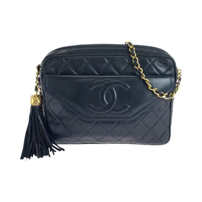 Pre-owned Chanel Leather Pochette Shoulder Bag () In Blue