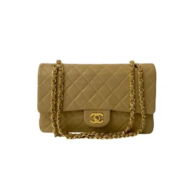 Pre-owned Chanel Leather Pochette Shoulder Bag () In Sand