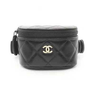 Pre-owned Chanel Leather Pouch () In Black