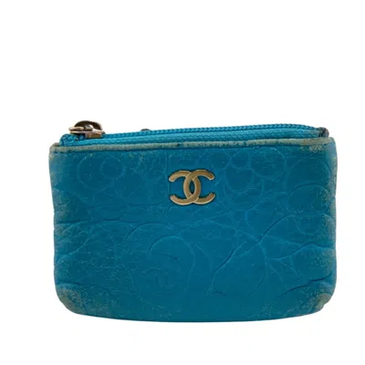 Pre-owned Chanel Leather Pouch () In Blue