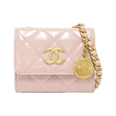 Pre-owned Chanel Leather Pouch () In Pink