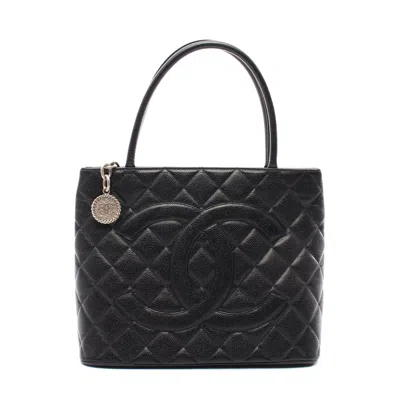 Pre-owned Chanel Leather Reissue Tote Bag In Black