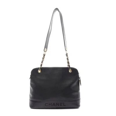Pre-owned Chanel Leather Shoulder Bag Black