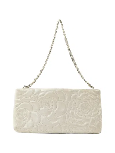 Pre-owned Chanel Leather Shoulder Bag In Neutral