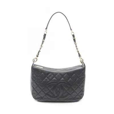 Pre-owned Chanel Leather Shoulder Bag () In Black