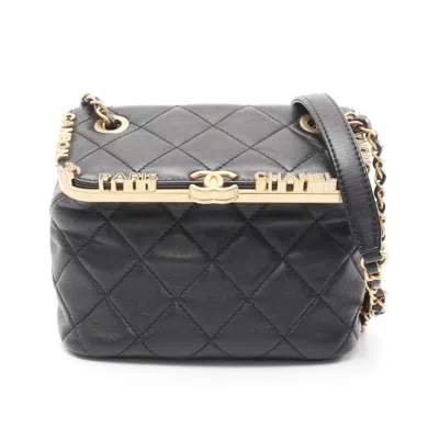 Pre-owned Chanel Leather Shoulder Bag () In Black