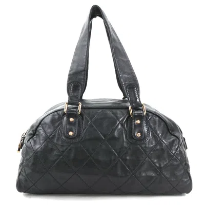 Pre-owned Chanel Leather Shoulder Bag () In Black