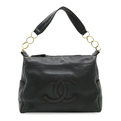 Pre-owned Chanel Leather Shoulder Bag () In Black