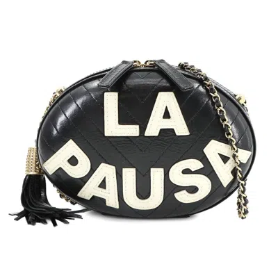 Pre-owned Chanel Leather Shoulder Bag () In Black