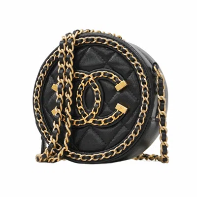 Pre-owned Chanel Leather Shoulder Bag () In Black