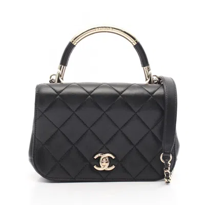 Pre-owned Chanel Leather Shoulder Bag () In Black
