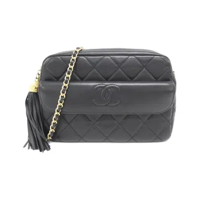 Pre-owned Chanel Leather Shoulder Bag () In Black
