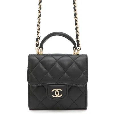 Pre-owned Chanel Leather Shoulder Bag () In Black