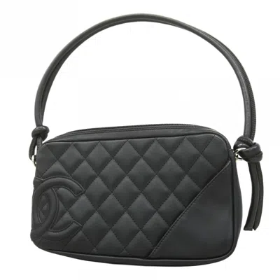 Pre-owned Chanel Leather Shoulder Bag () In Black