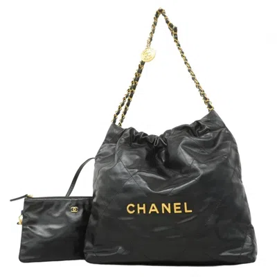 Pre-owned Chanel Leather Shoulder Bag () In Black