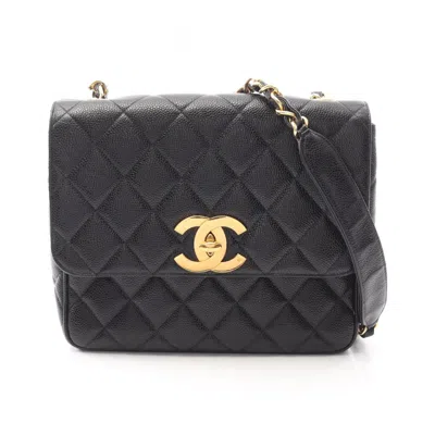 Pre-owned Chanel Leather Shoulder Bag () In Black