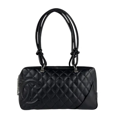 Pre-owned Chanel Leather Shoulder Bag () In Black