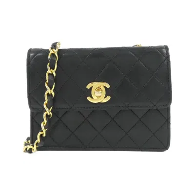Pre-owned Chanel Leather Shoulder Bag () In Black