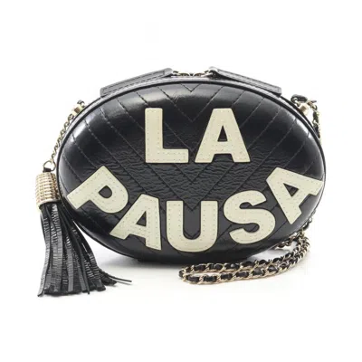 Pre-owned Chanel Leather Shoulder Bag () In Black