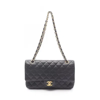 Pre-owned Chanel Leather Shoulder Bag () In Black