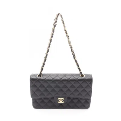 Pre-owned Chanel Leather Shoulder Bag () In Black