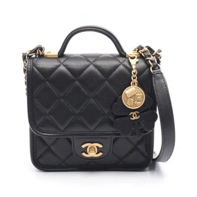 Pre-owned Chanel Leather Shoulder Bag () In Black