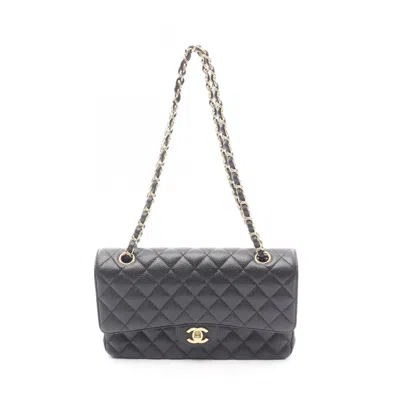 Pre-owned Chanel Leather Shoulder Bag () In Black
