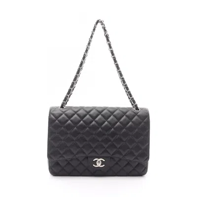 Pre-owned Chanel Leather Shoulder Bag () In Black