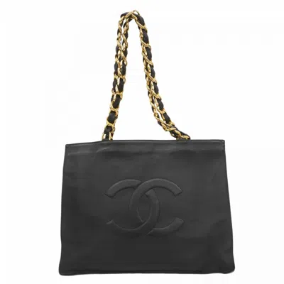 Pre-owned Chanel Leather Shoulder Bag () In Black