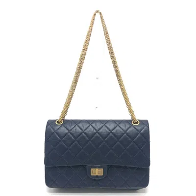 Pre-owned Chanel Leather Shoulder Bag () In Blue