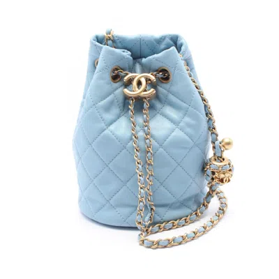 Pre-owned Chanel Leather Shoulder Bag () In Blue