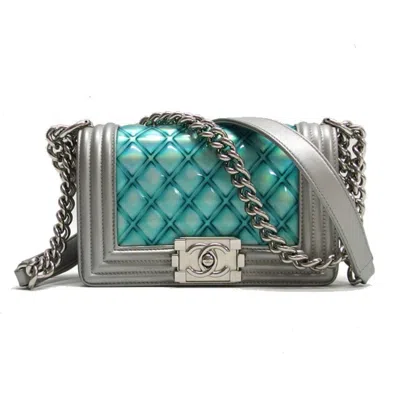 Pre-owned Chanel Leather Shoulder Bag () In Blue