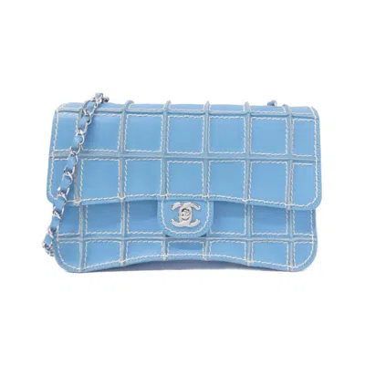 Pre-owned Chanel Leather Shoulder Bag () In Blue
