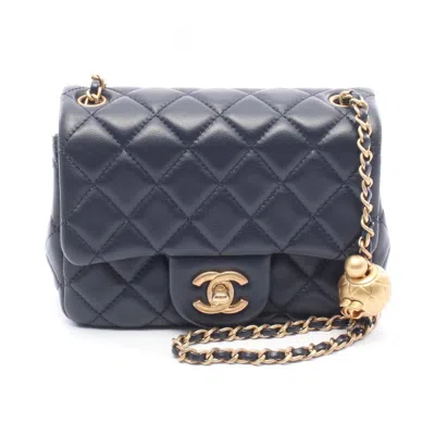 Pre-owned Chanel Leather Shoulder Bag () In Blue